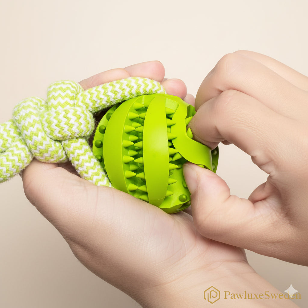 Interaktiv Hundleksak med Rep & Boll – PawluxeSweden