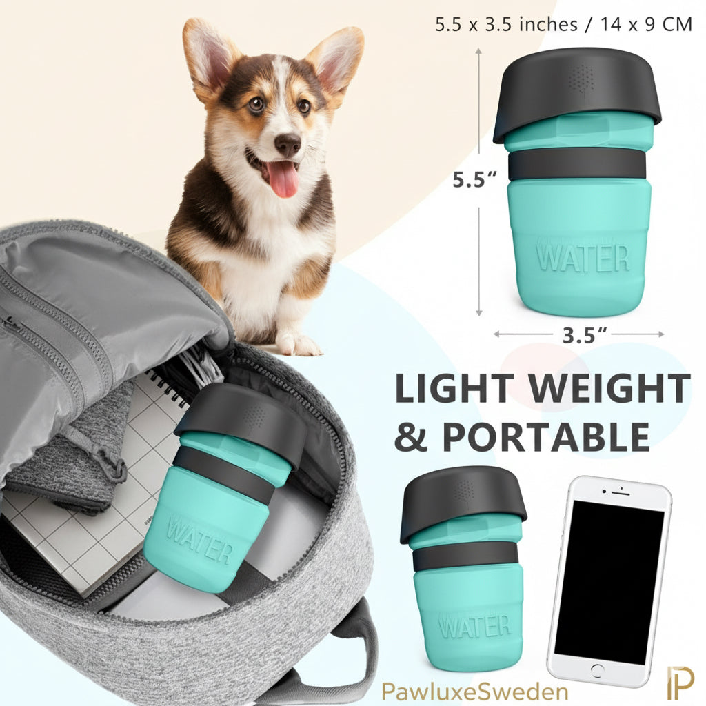 Hopfällbar Vattenflaska för Hundar – PawluxeSweden
