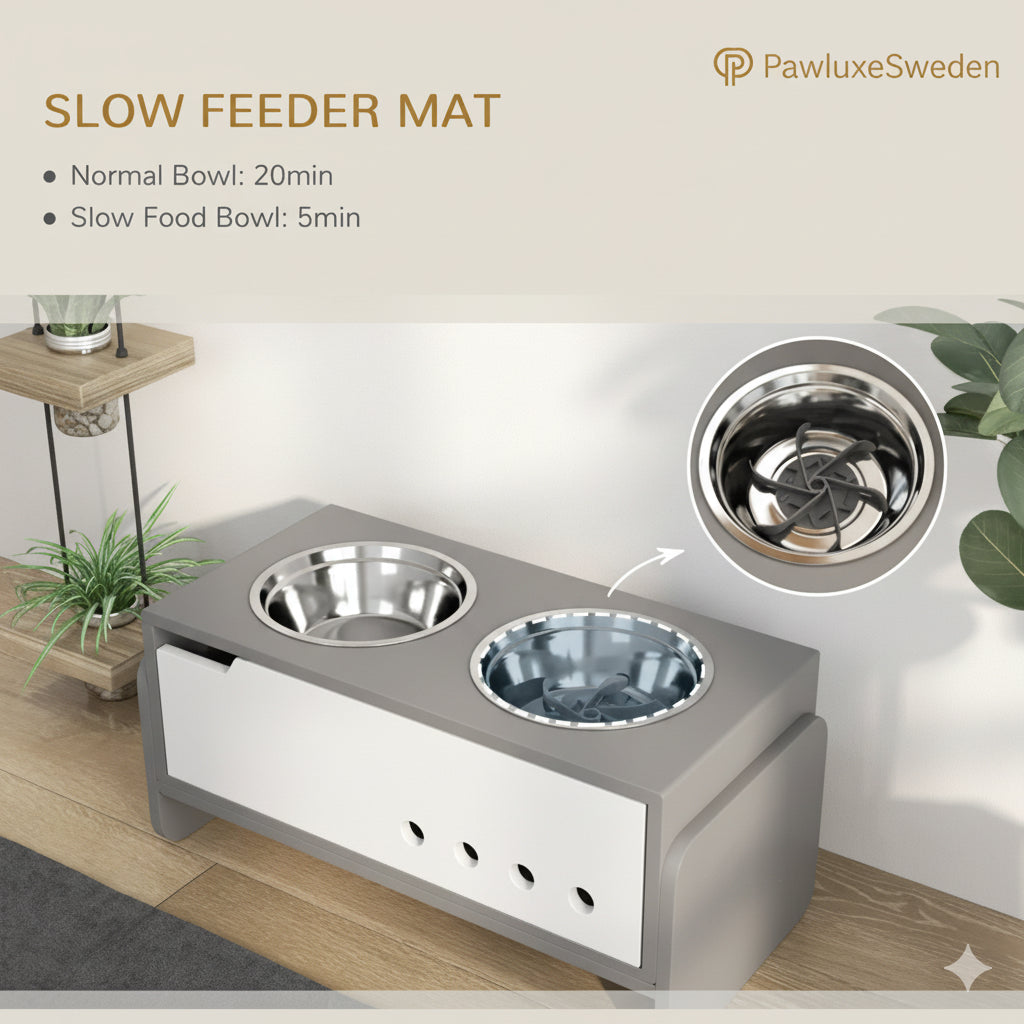 Justerbar Upphöjd Matskål – PawluxeSweden