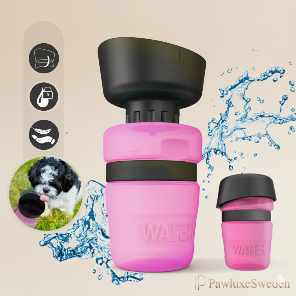 Hopfällbar Vattenflaska för Hundar – PawluxeSweden