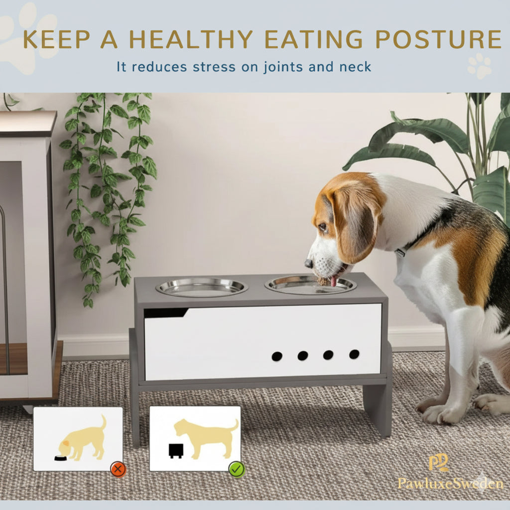 Justerbar Upphöjd Matskål – PawluxeSweden