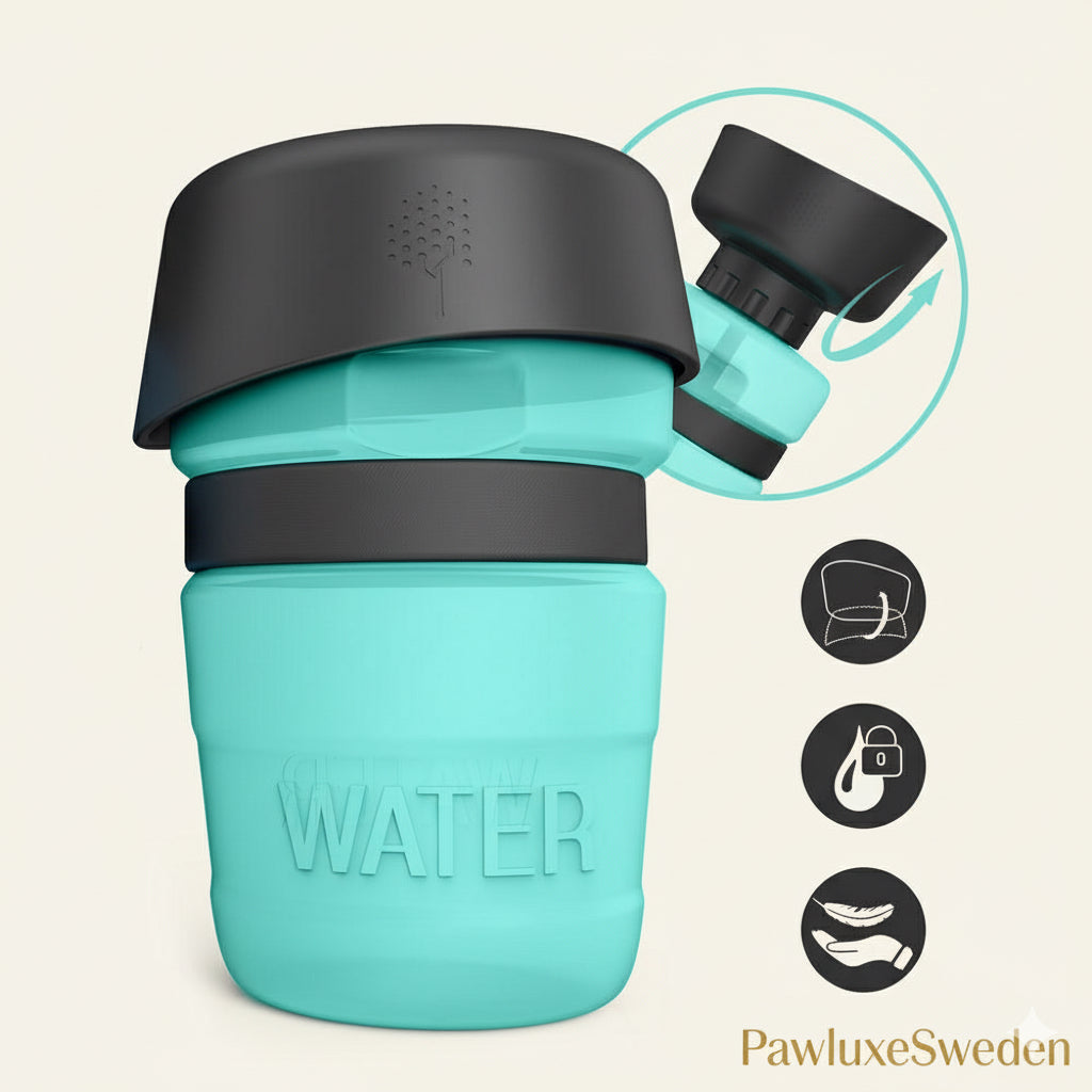 Hopfällbar Vattenflaska för Hundar – PawluxeSweden